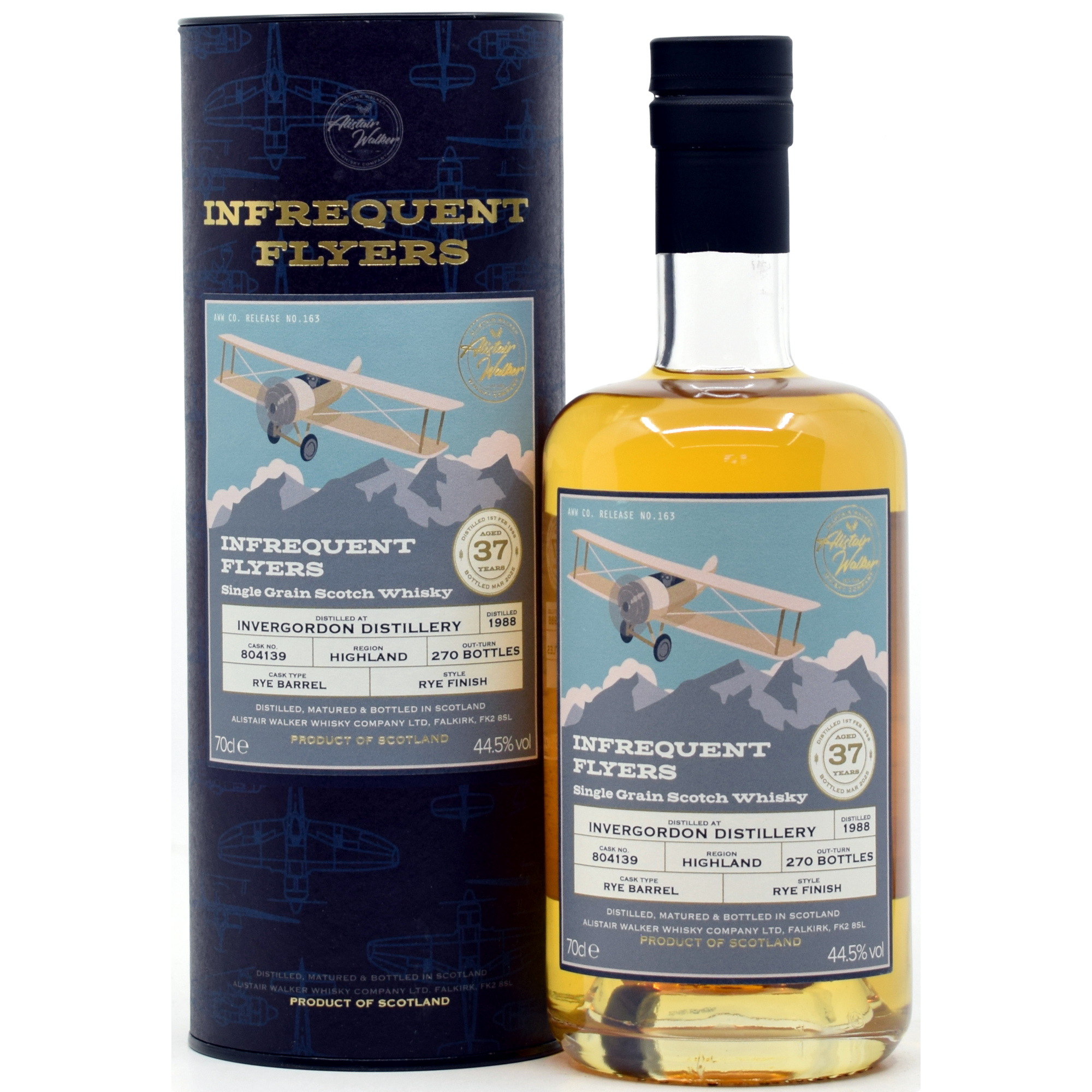 Invergordon 37 Jahre 1988/2025 Rye Cask Alistair Walker Infrequent Flyers 44,5% vol.