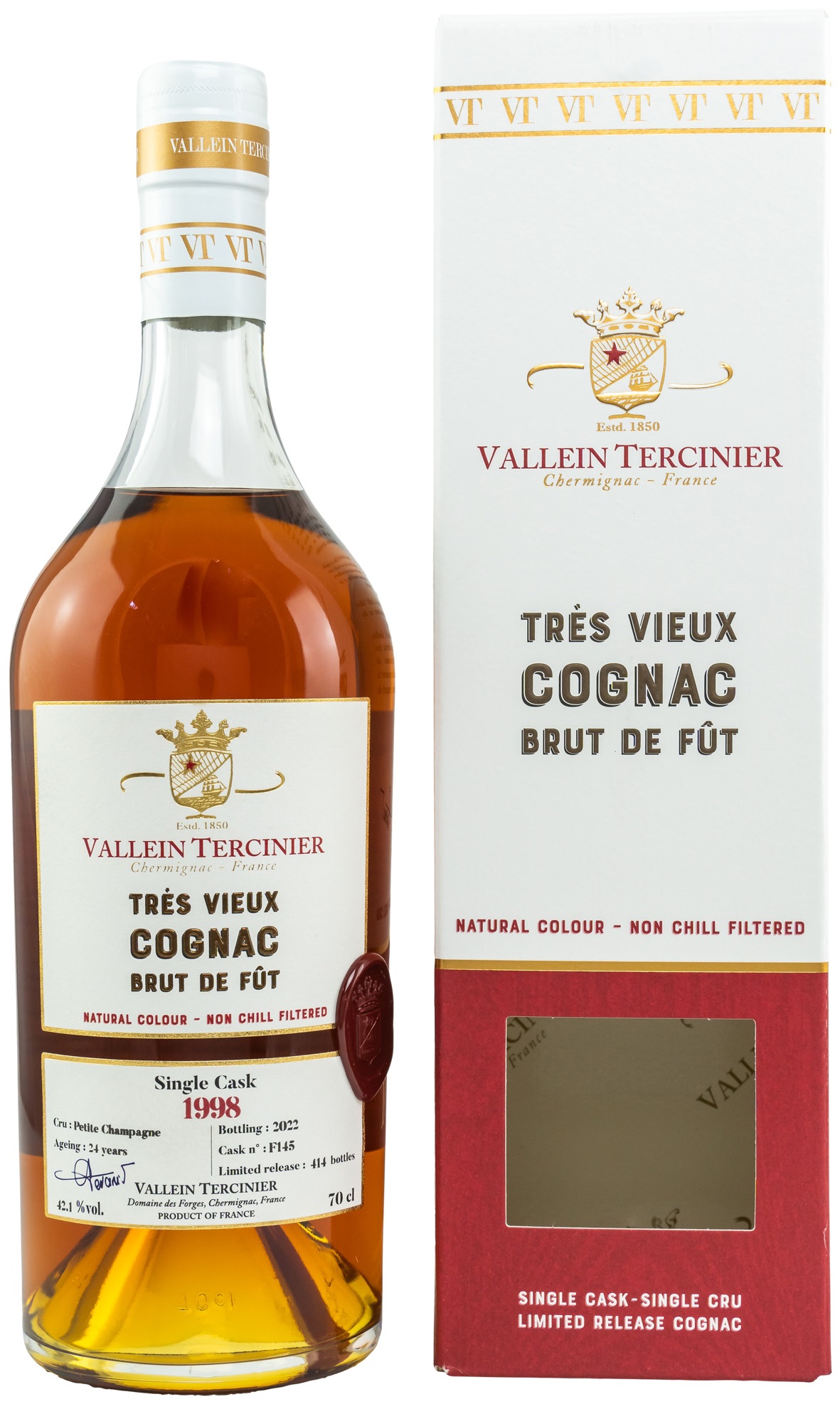 Vallein-Tercinier-Petite-Champagne-1998_2022 Vallein Tercinier Petite Champagne 1998/2022 42,1% vol.