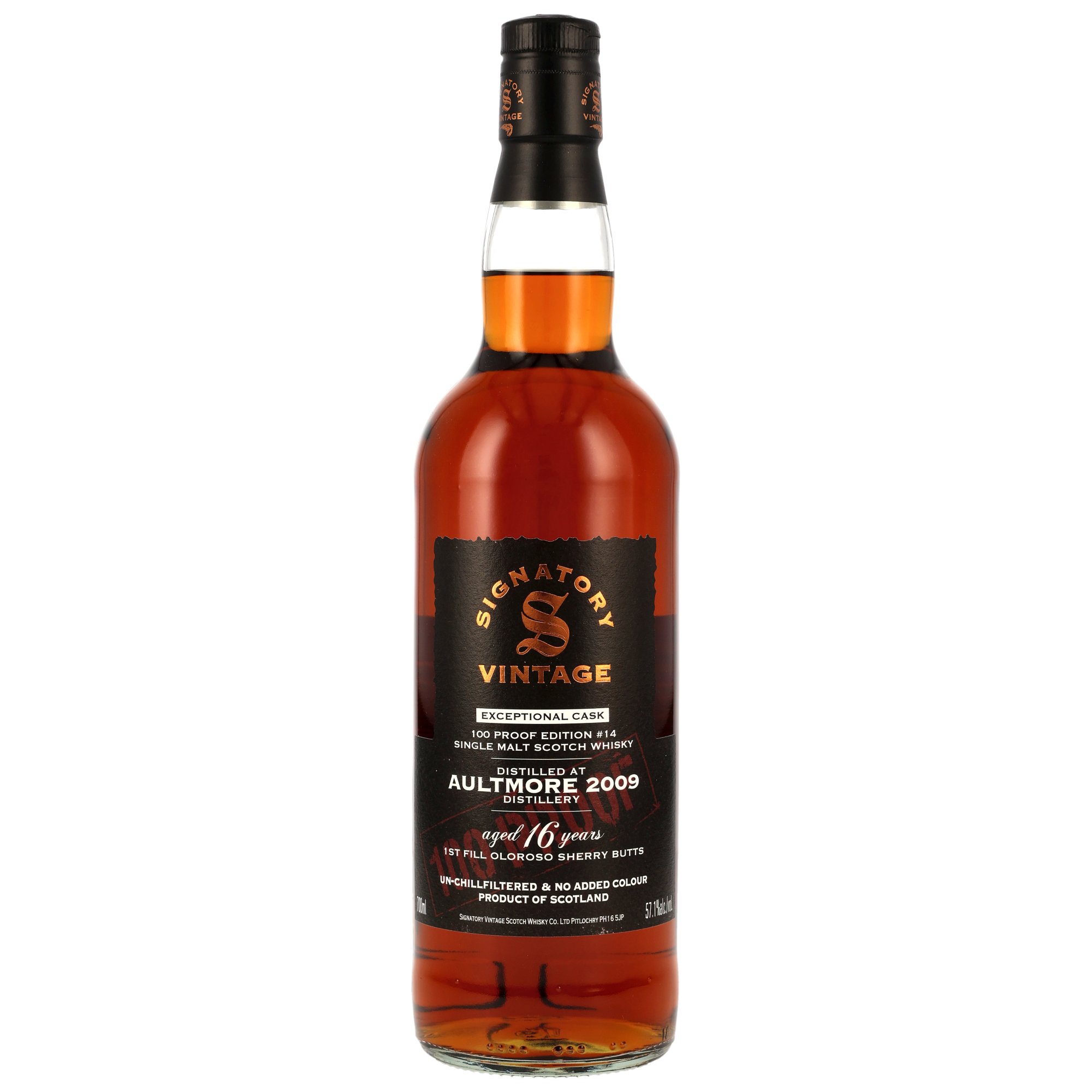 Aultmore 2009/2025 Oloroso Sherry Signatory 100 Proof Exceptional Cask Edition #14 57,1% vol.