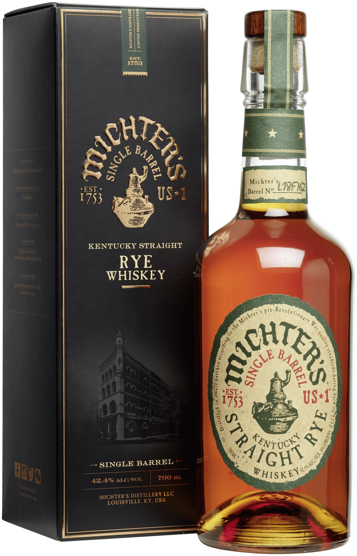 Michters-US1-Single-Barrel-Kentucky-Straight-Rye-GEPA Michter’s Single Barrel Kentucky Straight Rye 42,4% vol.