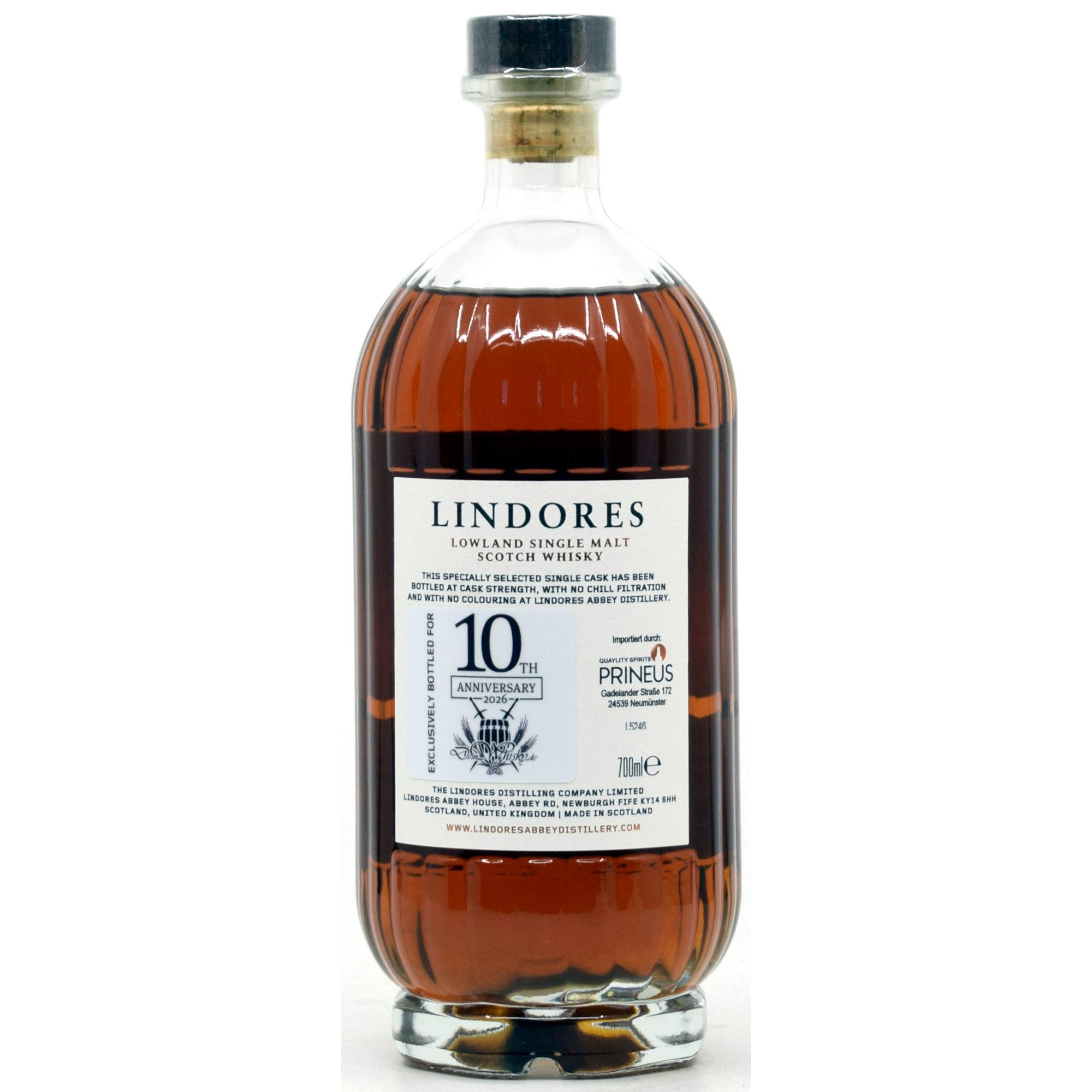 Lindores 2019/2025 Amontillado Single Cask 10th anniversary deinwhisky.de #190298 60,4% vol.