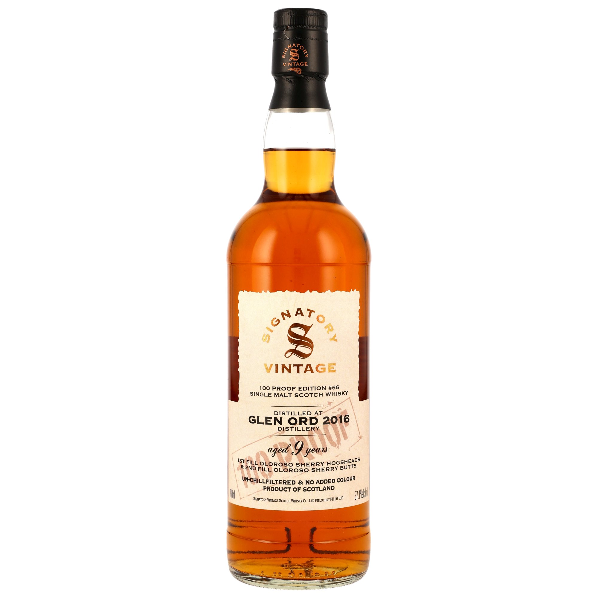 Glen Ord 2016/2025 Oloroso Sherry Signatory Vintage 100 Proof #66 57,1% vol.