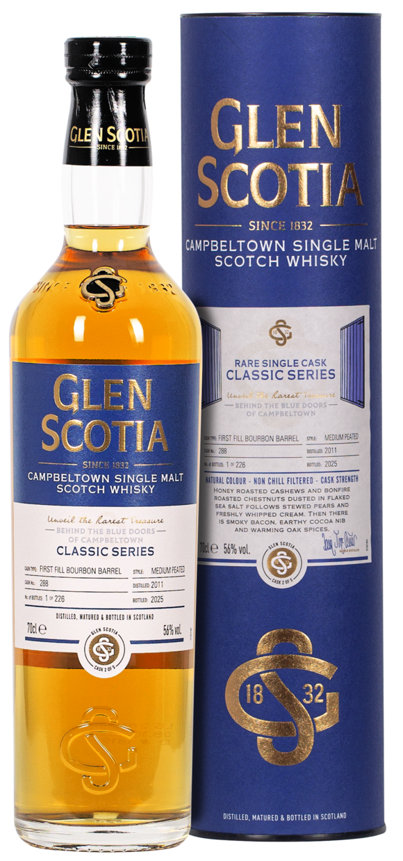 Glen Scotia 2011/2025 Medium Peated Classic Series Cask 2/5 56% vol.