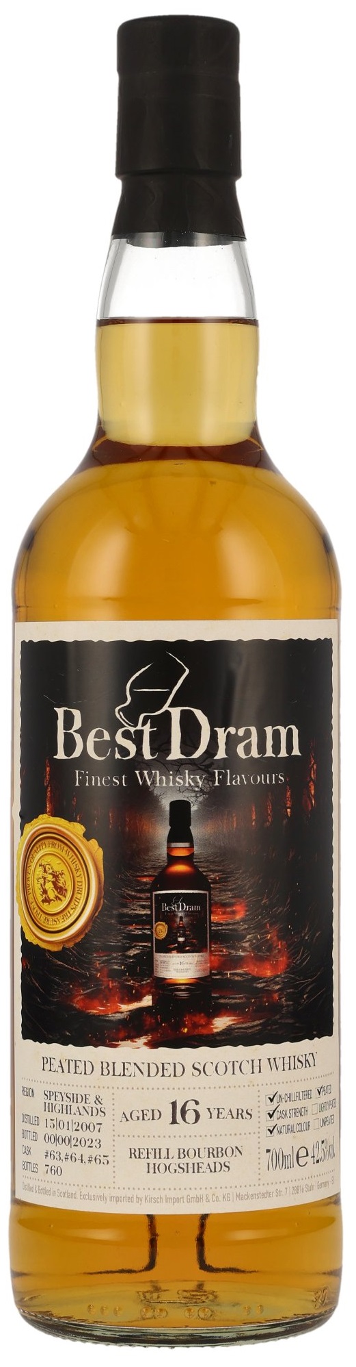 Peated-Blended-Scotch-Whisky-2007-BD Peated Blended Scotch 16 Jahre 2007/2023 Best Dram 42,5% vol.