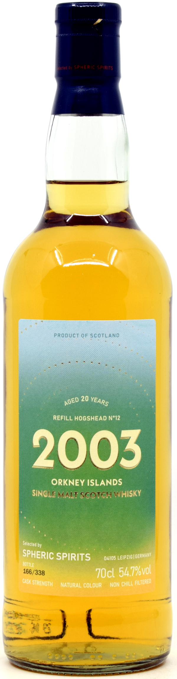 orkney_2003_SpSP Orkney 20 Jahre 2003/2023 Spheric Spirits 54,7% vol.