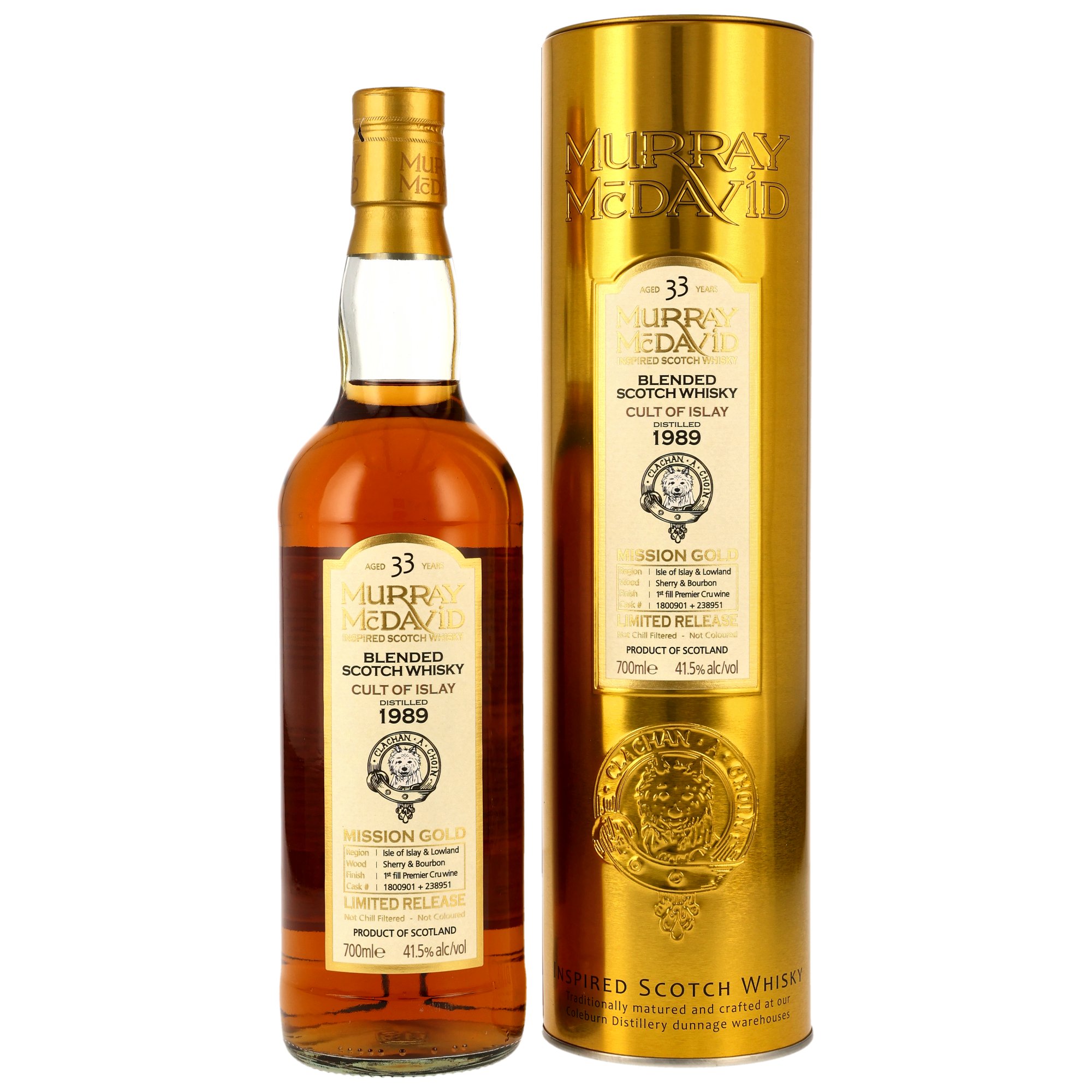 Cult of Islay 33 Jahre 1989 1st Fill Premier Cru Wine Murray McDavid 41,5% vol.