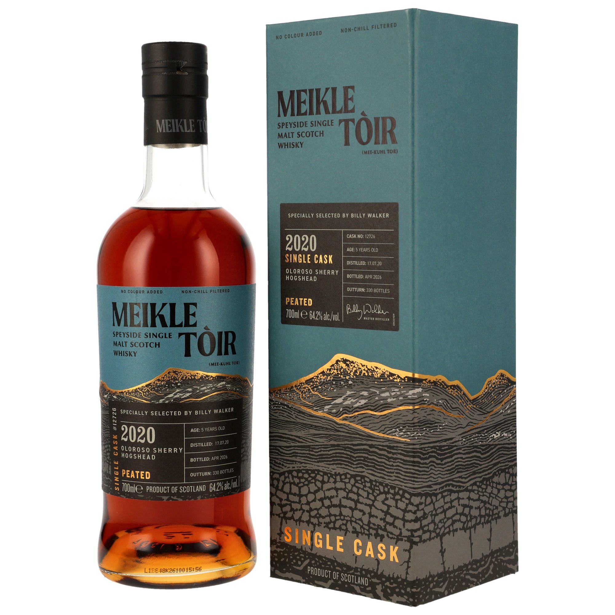 Meikle Toir 2020/2026 Oloroso Sherry #12726 Peated GlenAllachie 64,2% vol.