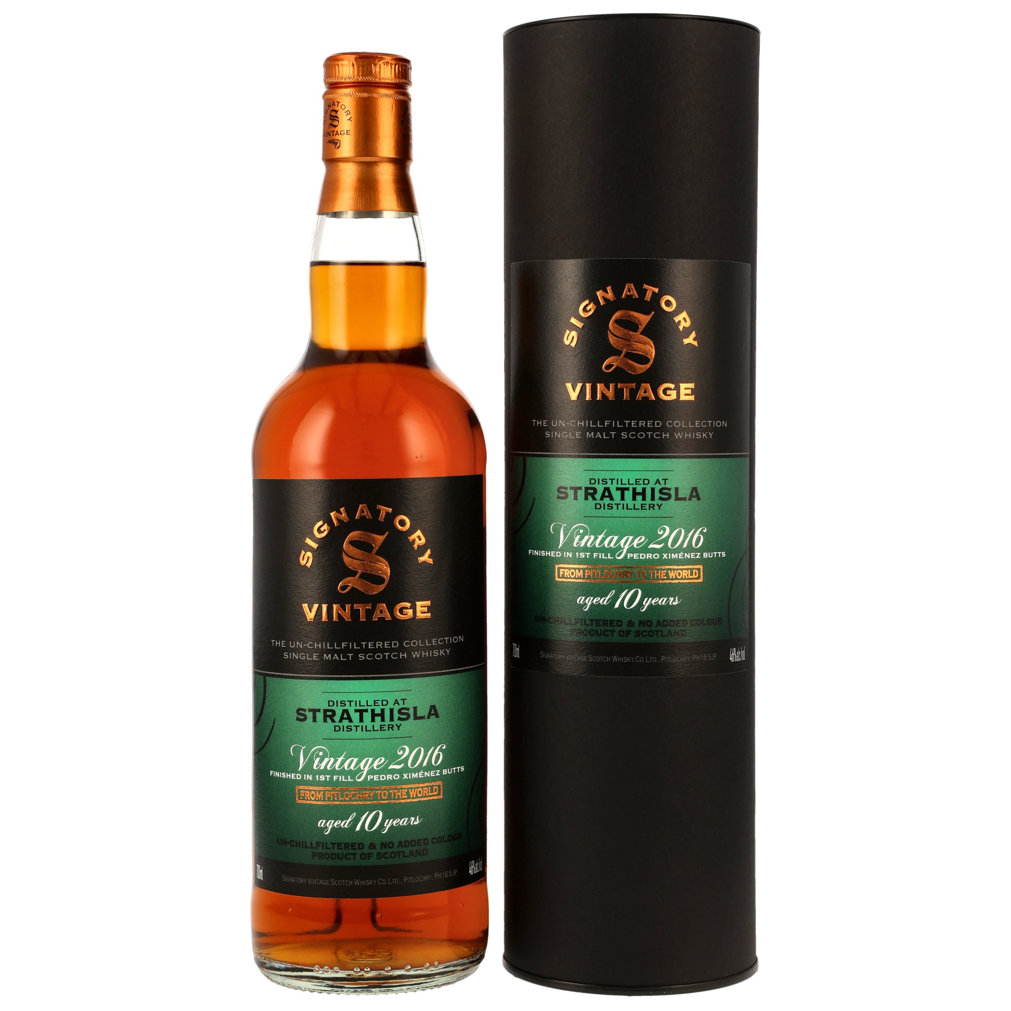 Strathisla 2016/2026 1st Fill PX Sherry Signatory Vintage Un-Chillfiltered 46% vol.