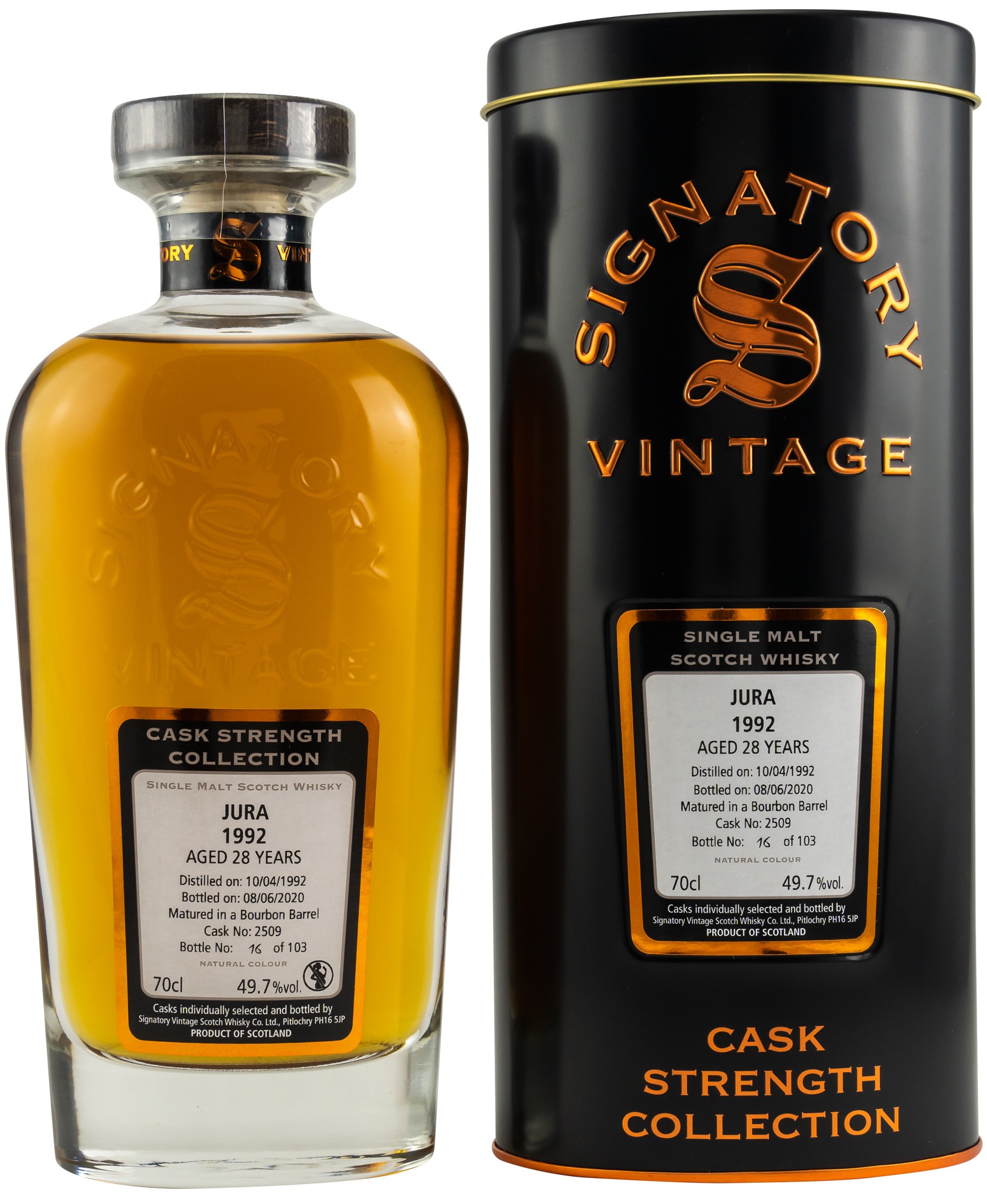 Jura-1992-2020-SV-2509 Jura 28 Jahre 1992/2020 Signatory Vintage Cask Strength Collection #2509 49,7% vol.