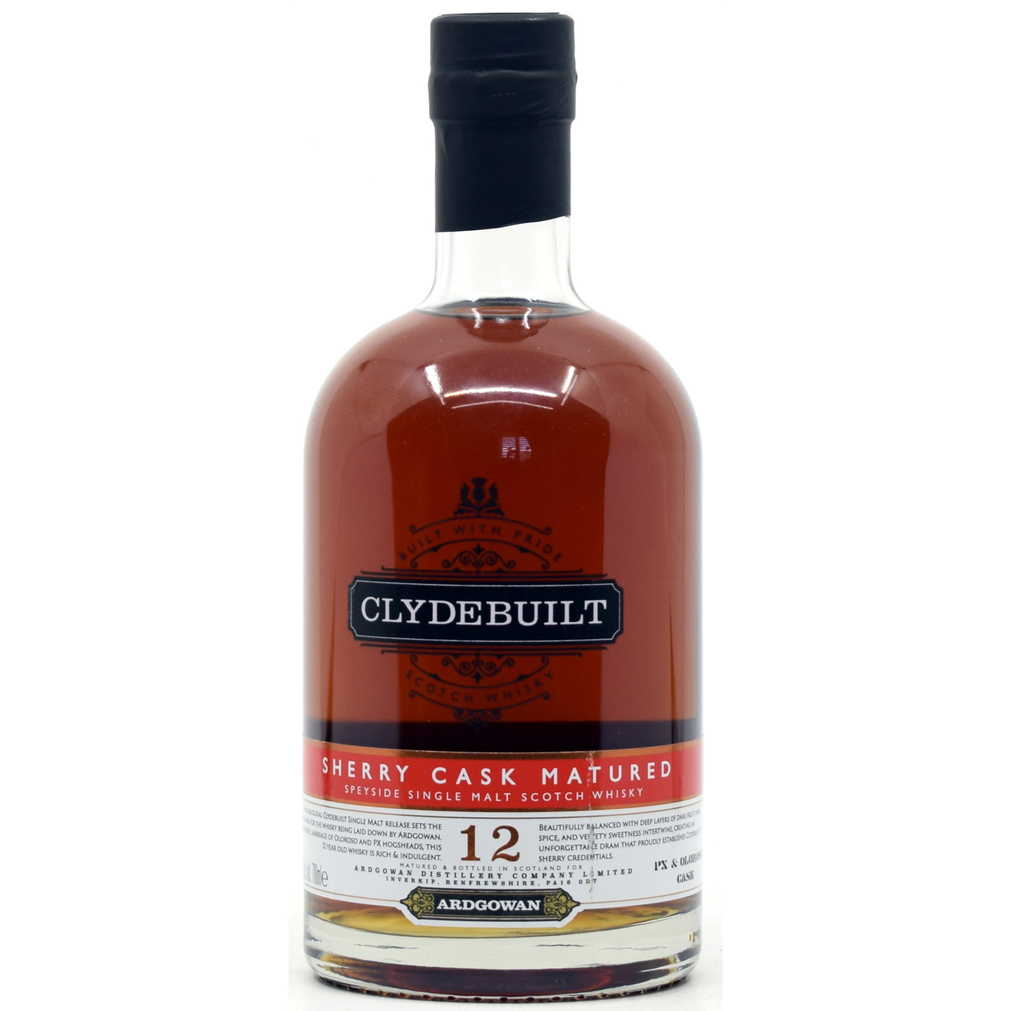 Clydebuilt 12 Jahre Sherry Cask Ardgowan Distillery 46% vol.