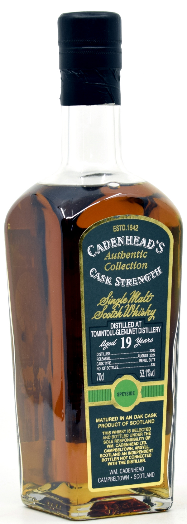 tomintoul_19_ca Tomintoul 19 Jahre 2005/2024 Sherry Cask Cadenhead Authentic Collection 53,1% vol.