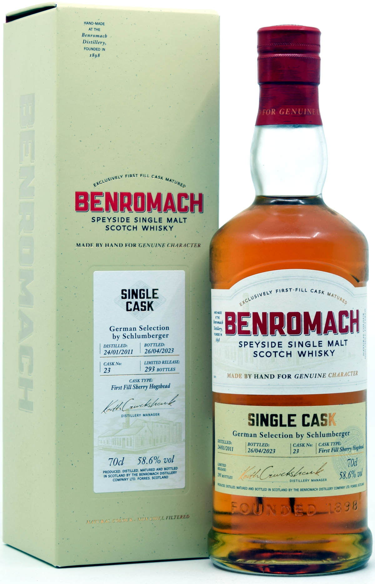 benromach_23 Benromach 2011/2023 1st Fill Sherry Single Cask #23 German Selection 58,6% vol.