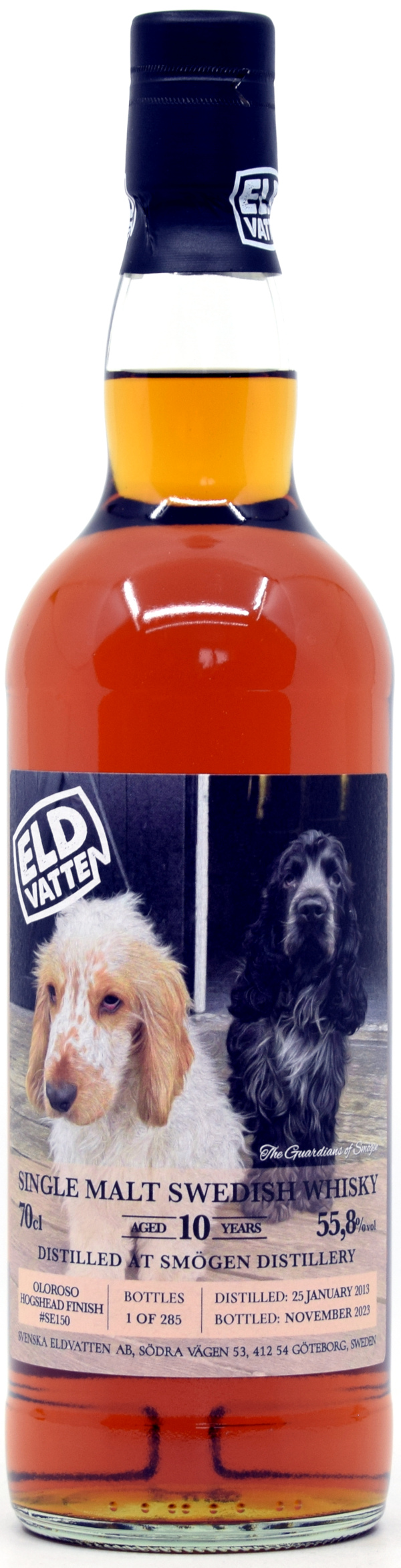smoegen_10_eld Smögen 10 Jahre 2013/2023 Oloroso Sherry Svenska Eldvatten 55,8% vol.