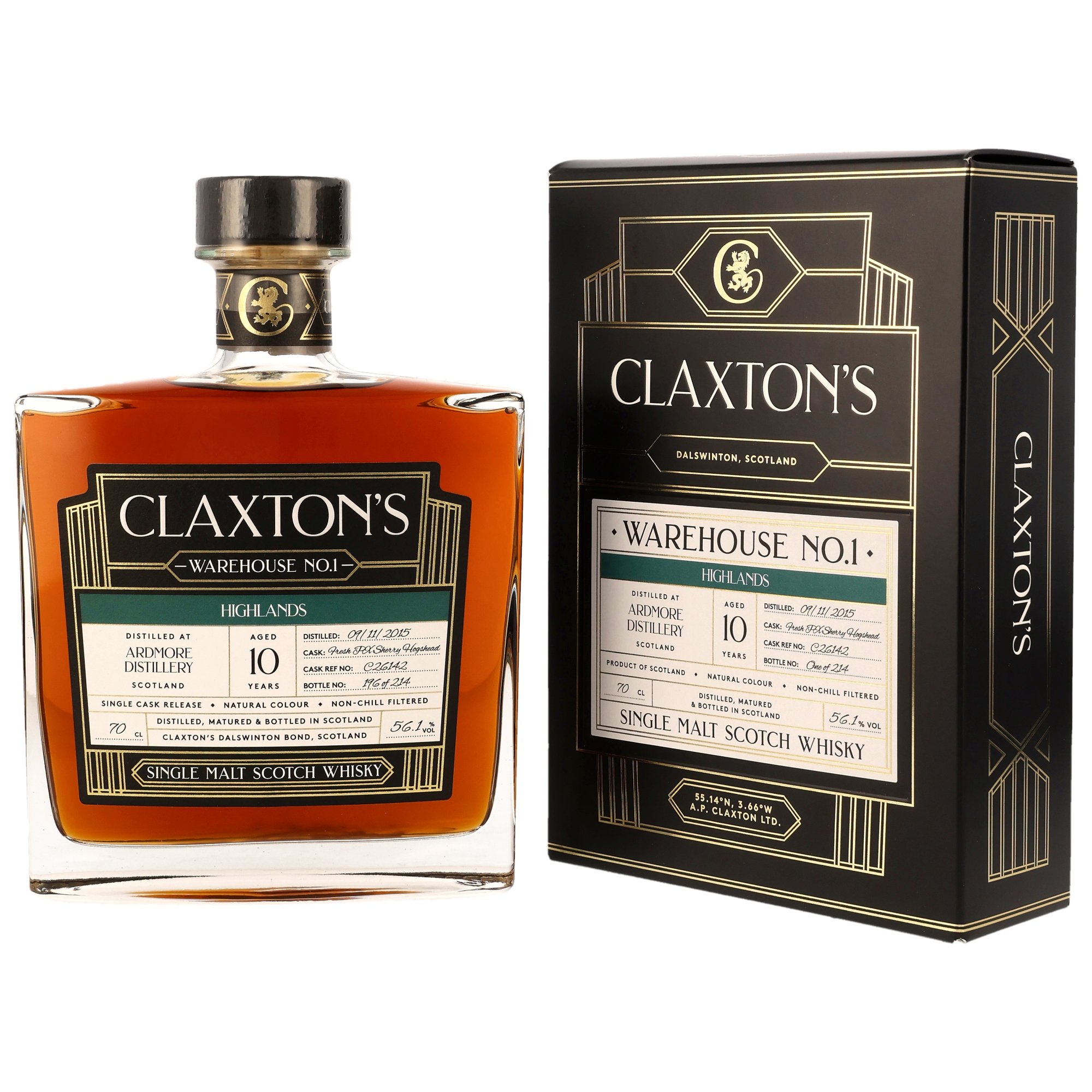Ardmore 10 Jahre 2015/2026 Fresh PX Sherry Cask #C26142 Claxton's 56,1% vol.