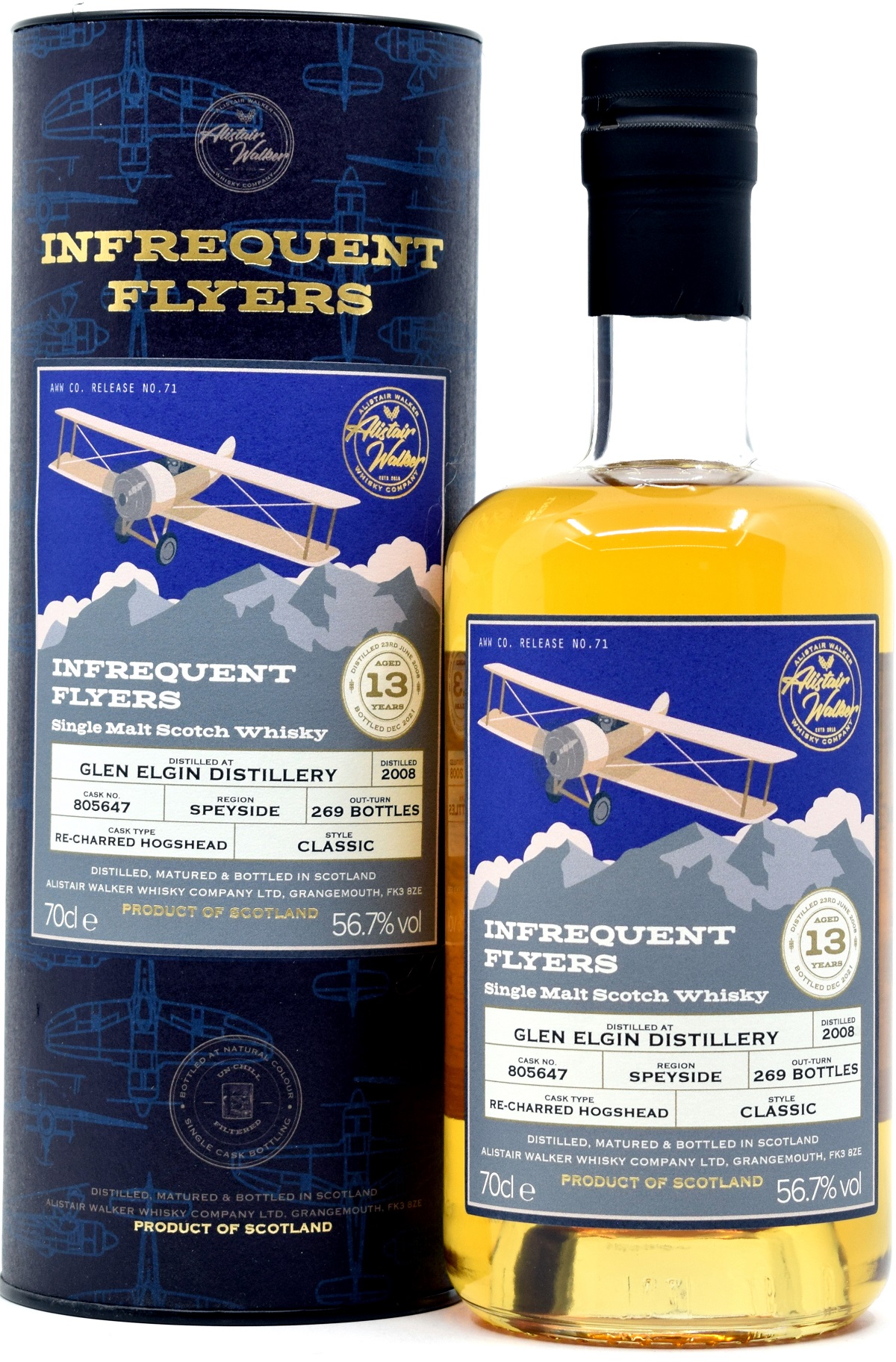 glenelgin13_AWWC Glen Elgin 13 Jahre 2008/2021 Alistair Walker Infrequent Flyers 56,7% vol.