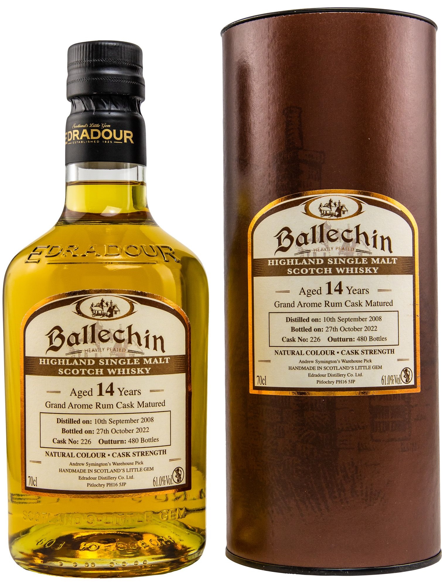 ballechin_14_grand_rum Ballechin 2008/2022 Grand Arôme Rum Cask Single Cask #226 61% vol.