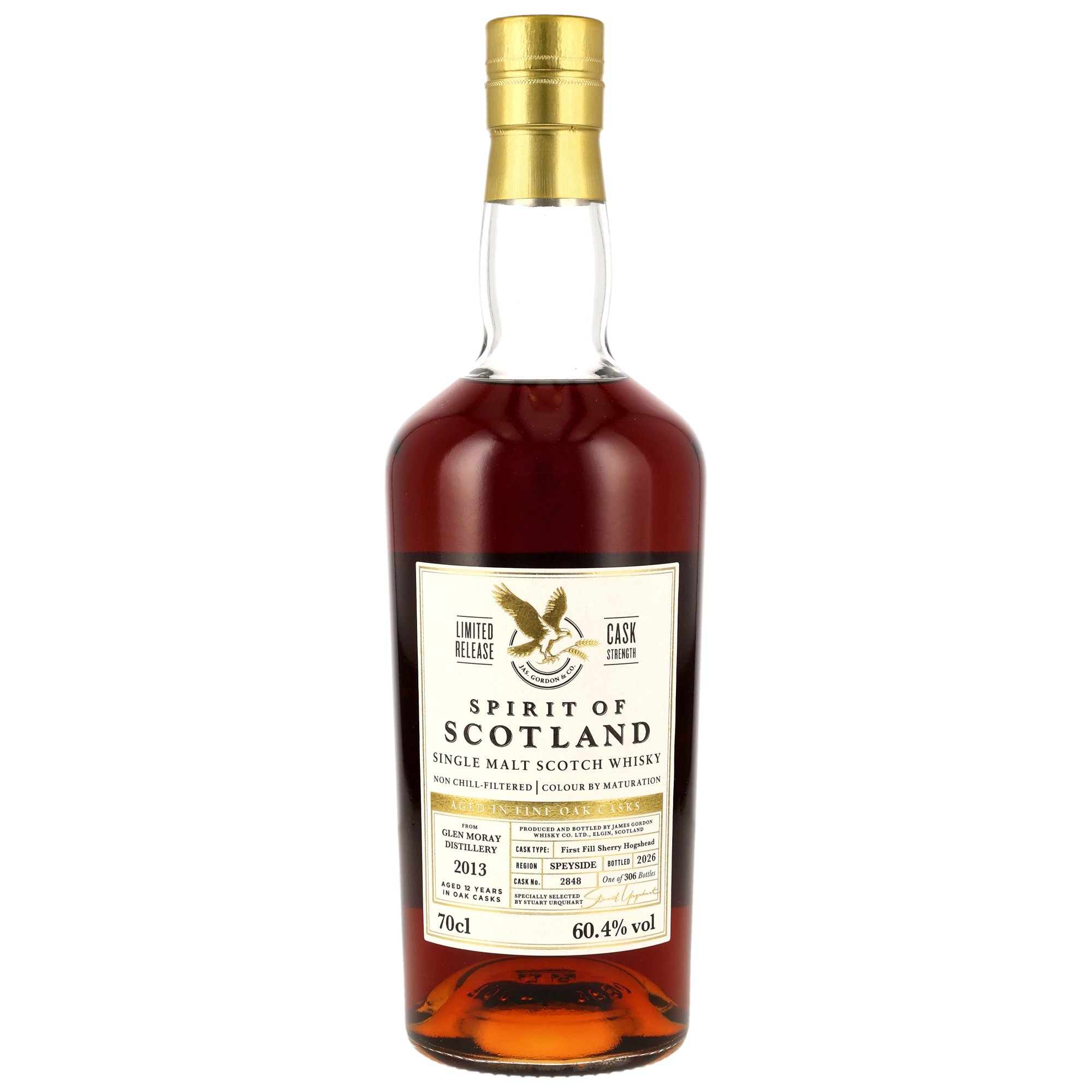 Glen Moray 2013/2026 Gordon & MacPhail Spirit of Scotland 1st Fill Sherry #2848 60,4% vol.