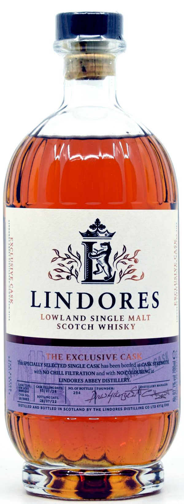 lindores_str_483 Lindores Abbey 2018/2022 STR Single Cask #18/483 62,1% vol.