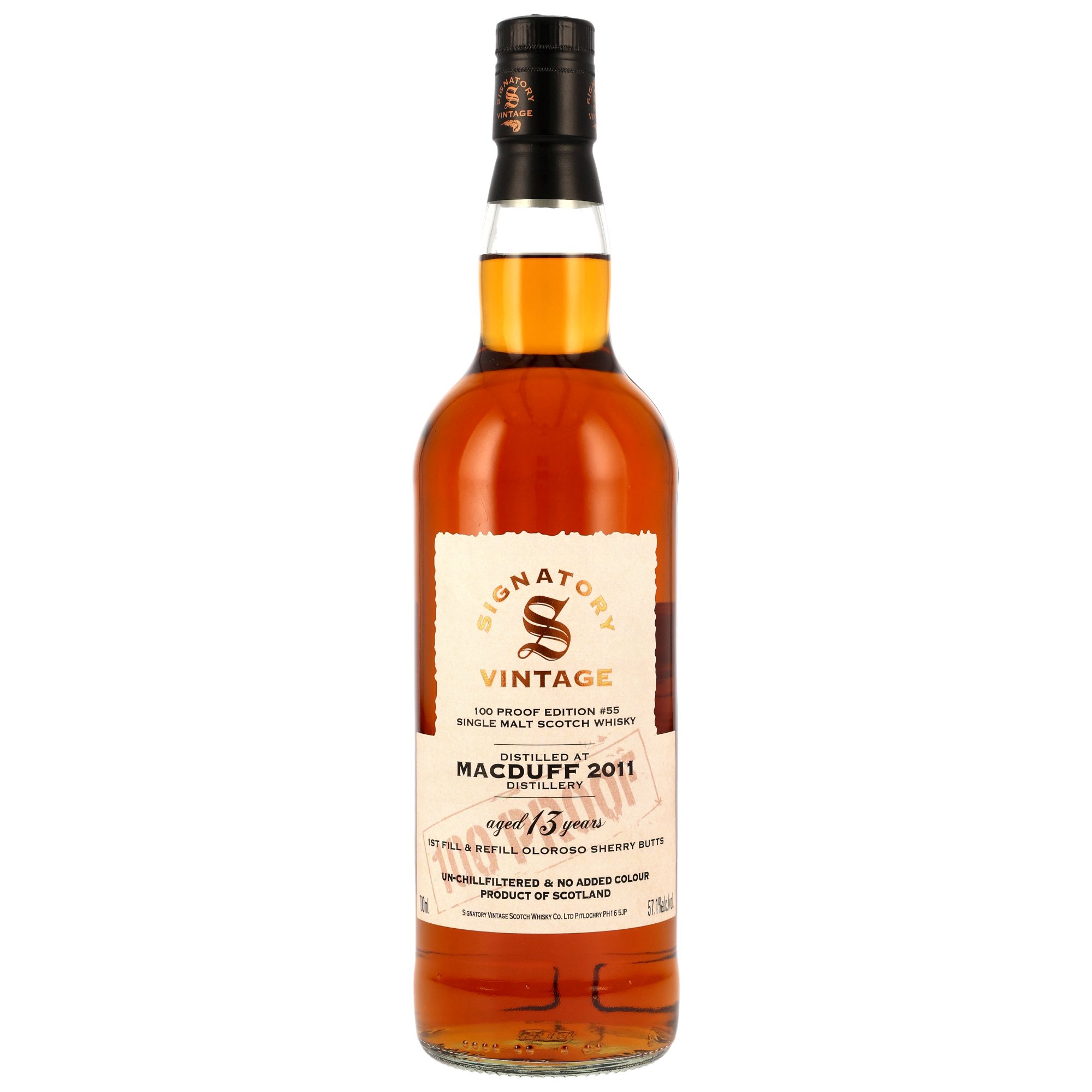 Macduff 2011/2025 Oloroso Sherry Signatory Vintage 100 Proof #55 57,1% vol.