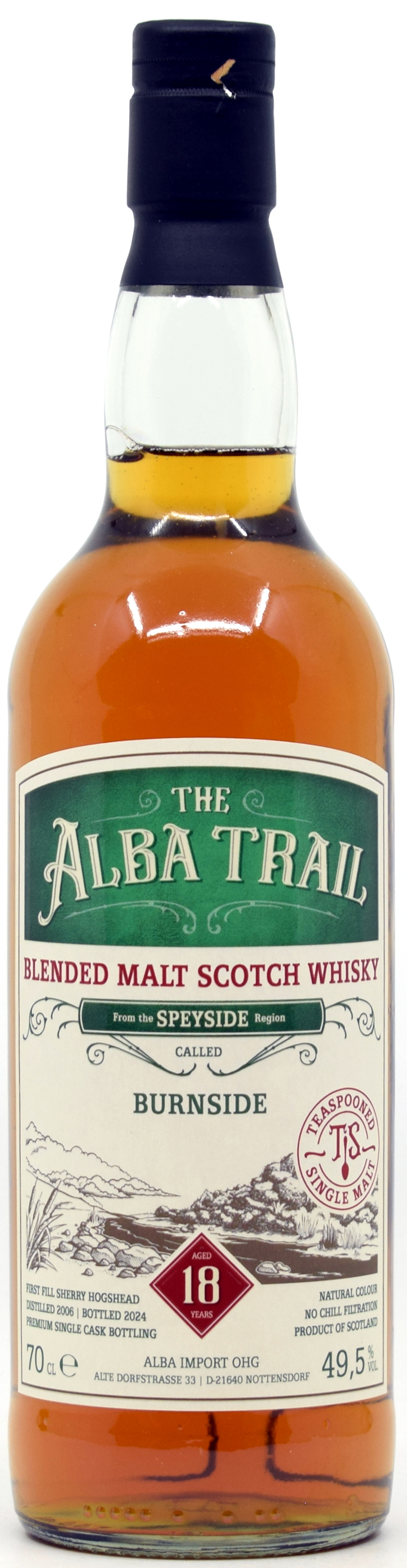 burnside_18_ai Burnside 18 Jahre 2006/2024 Sherry Cask The Alba Trail 49,5% vol.