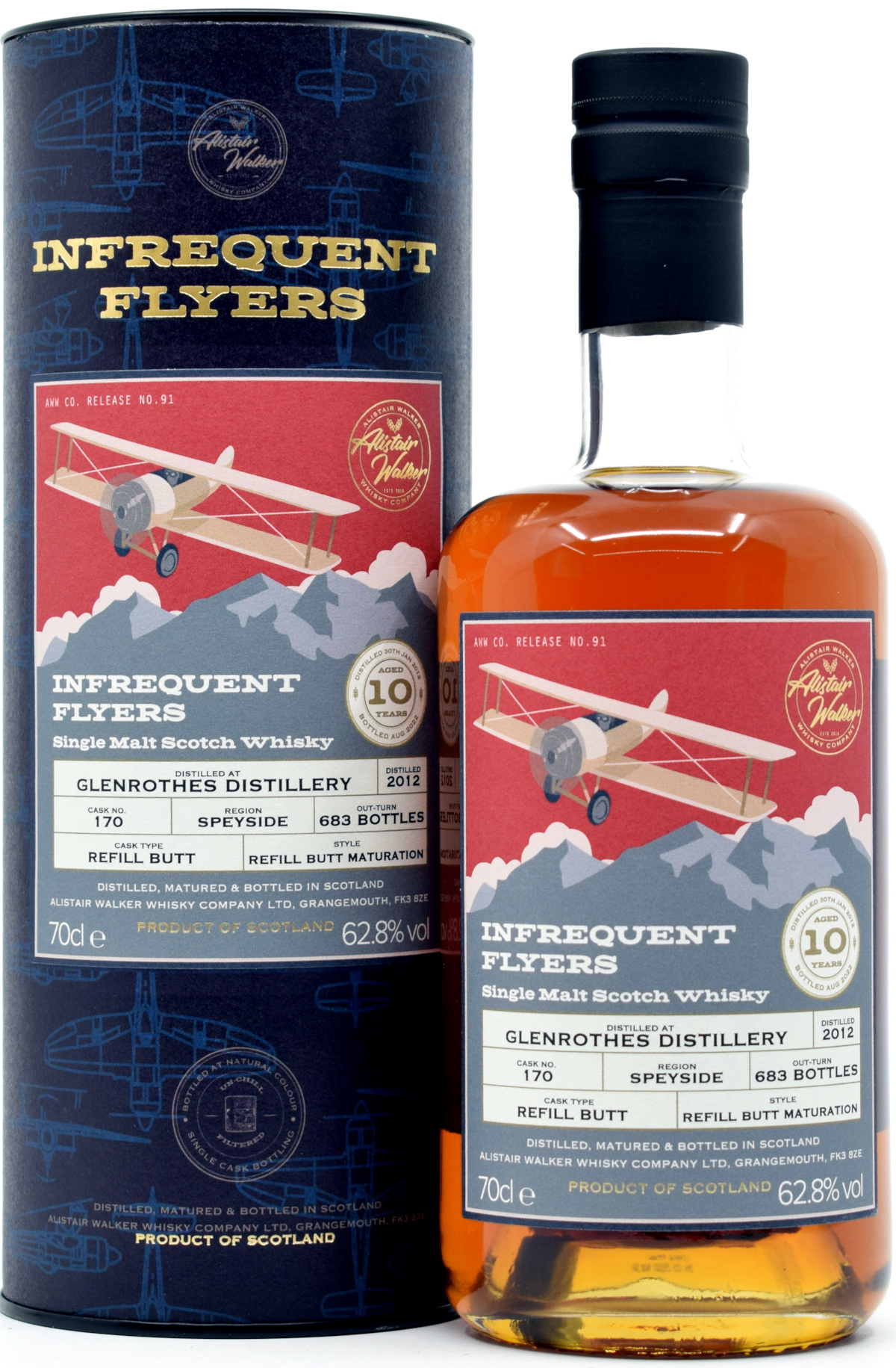 glenrothes_10_AWWC Glenrothes 10 Jahre 2012/2012 Sherry Cask Alistair Walker Infrequent Flyers 62,8% vol.