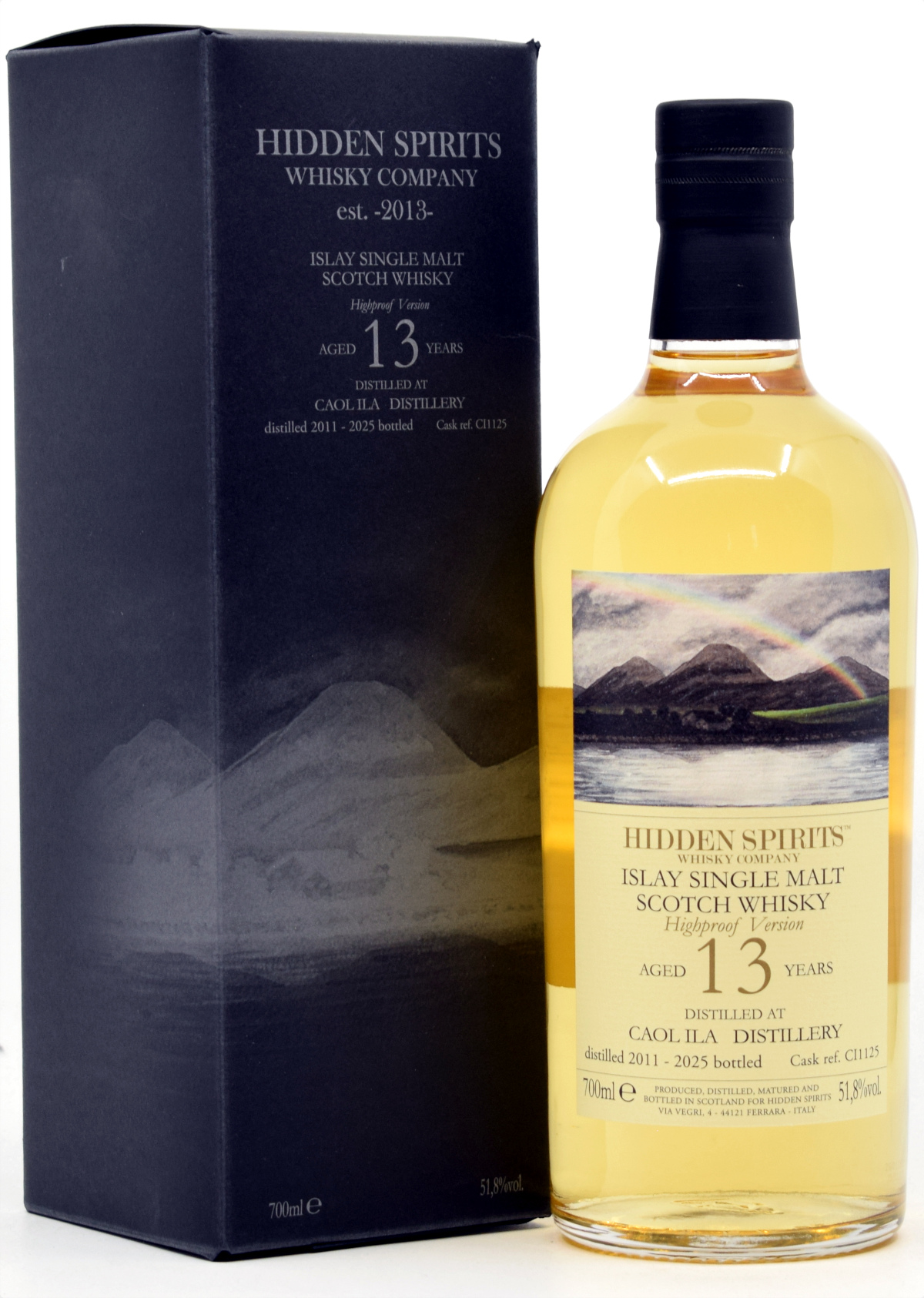 caolila_13_hisp Caol Ila 13 Jahre 2011/2025 Hidden Spirits Highproof 51,8% vol.