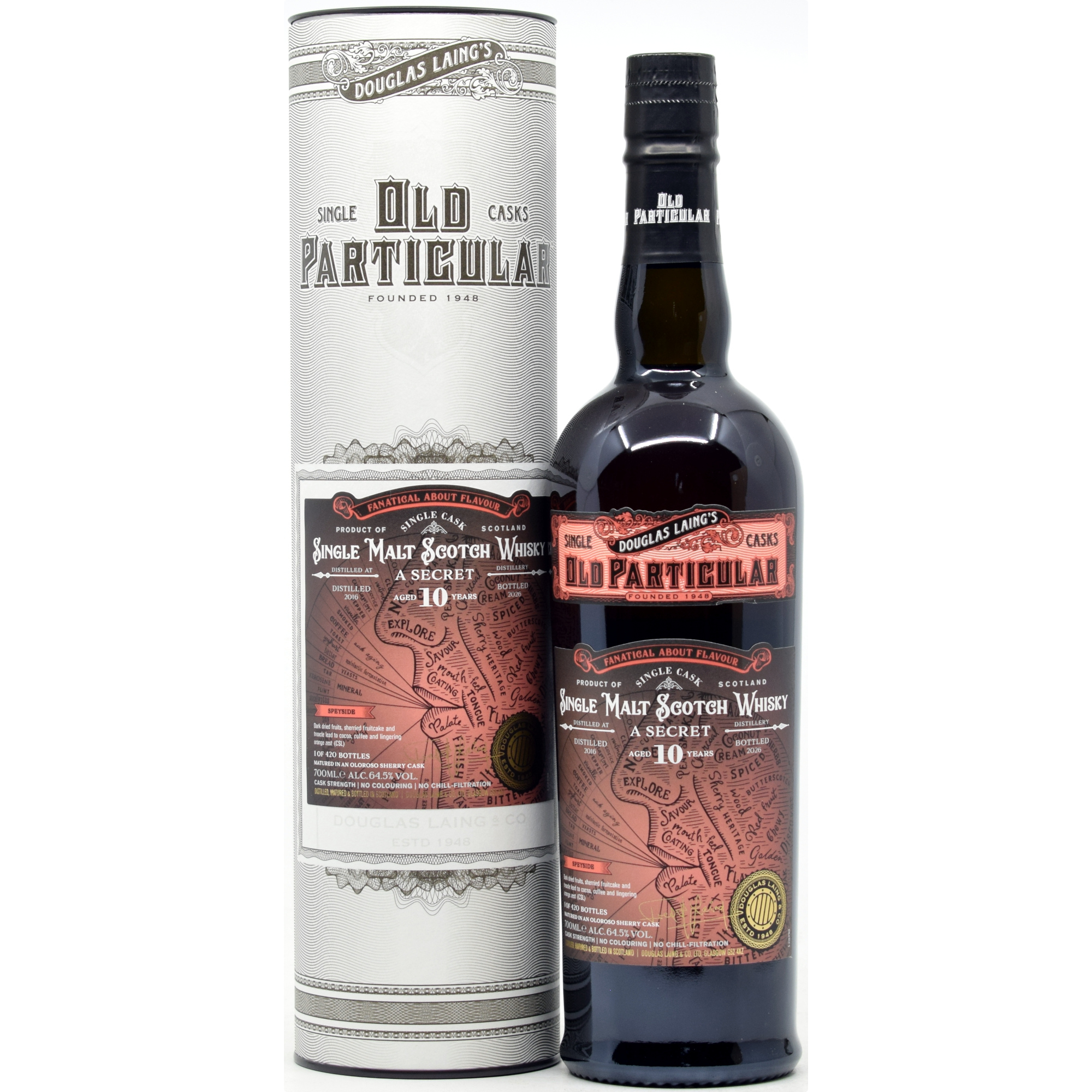 Secret Speyside 10 Jahre 2016/2026 Oloroso Sherry Old Particular Douglas Laing 64,5% vol.