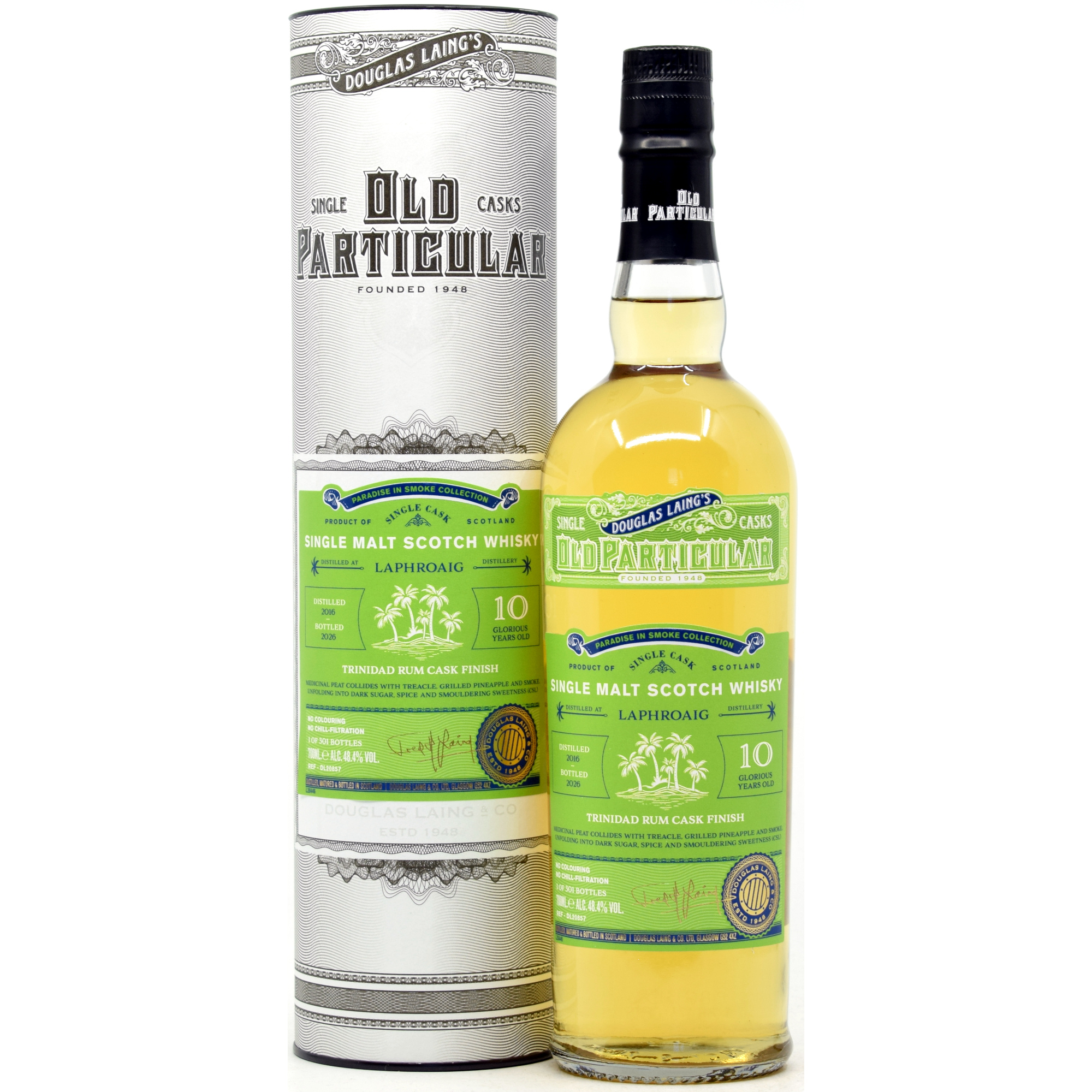 Laphroaig 2016/2026 Trinidad Rum Old Particular Douglas Laing Paradise in Smoke 48,4% vol.