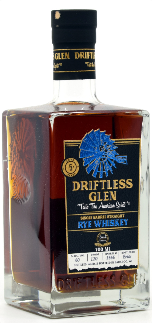 Driftless Glen Single Barrel Straight Rye Whiskey #3566 60% vol.