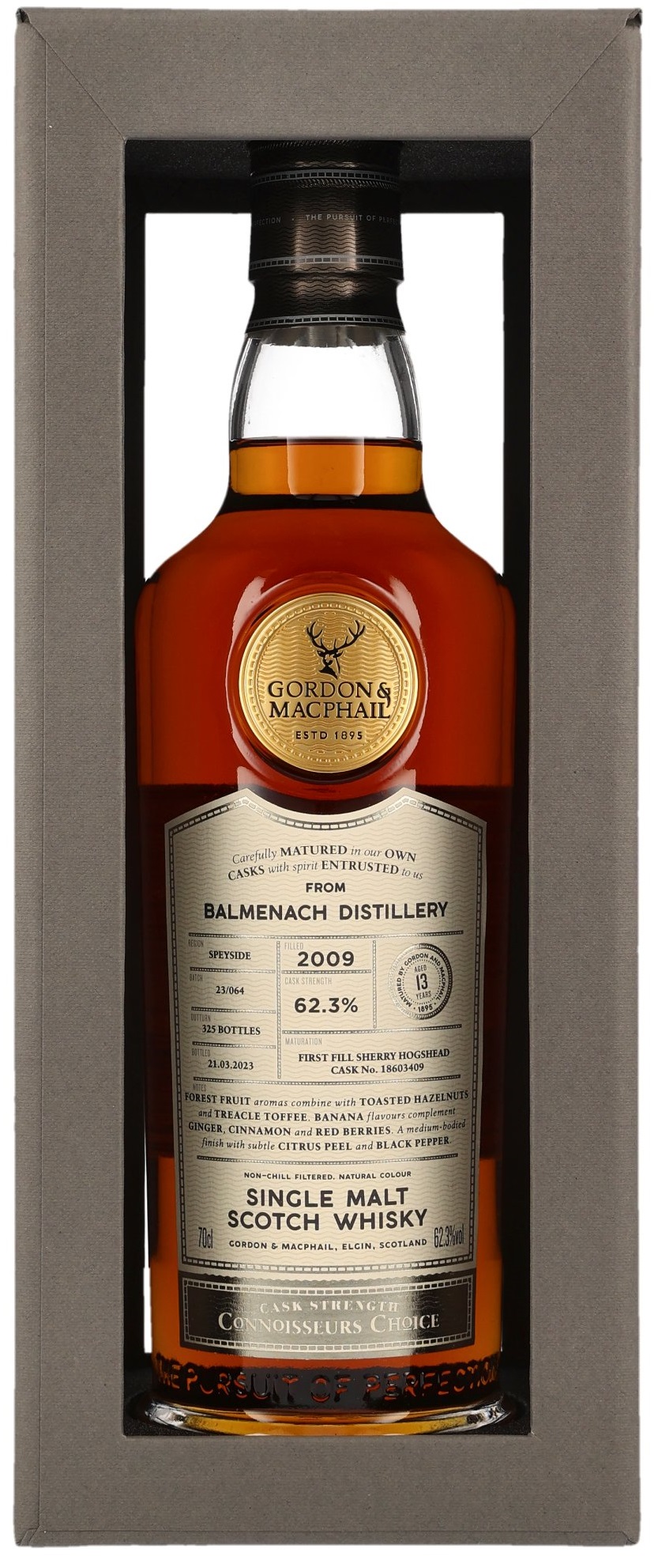 Balmenach 13 Jahre 2009/2023 Sherry Cask Gordon & MacPhail Cask Strength 62,3% vol.