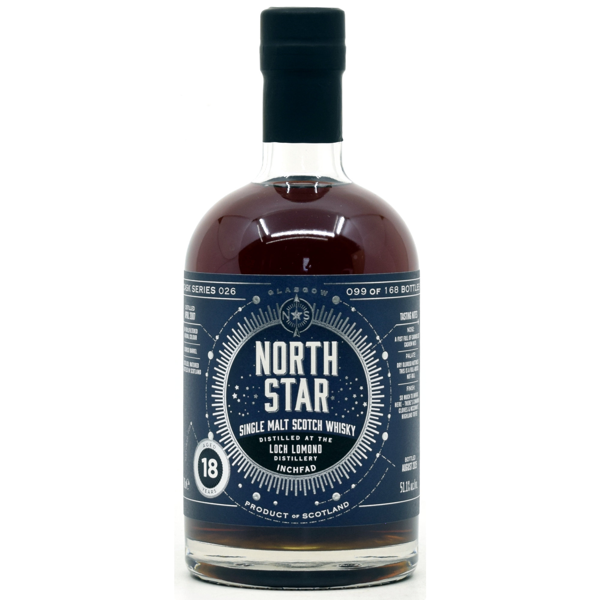 Inchfad 18 Jahre 2007/2025 Oloroso Sherry Cask North Star Spirits #026 51,1% vol.