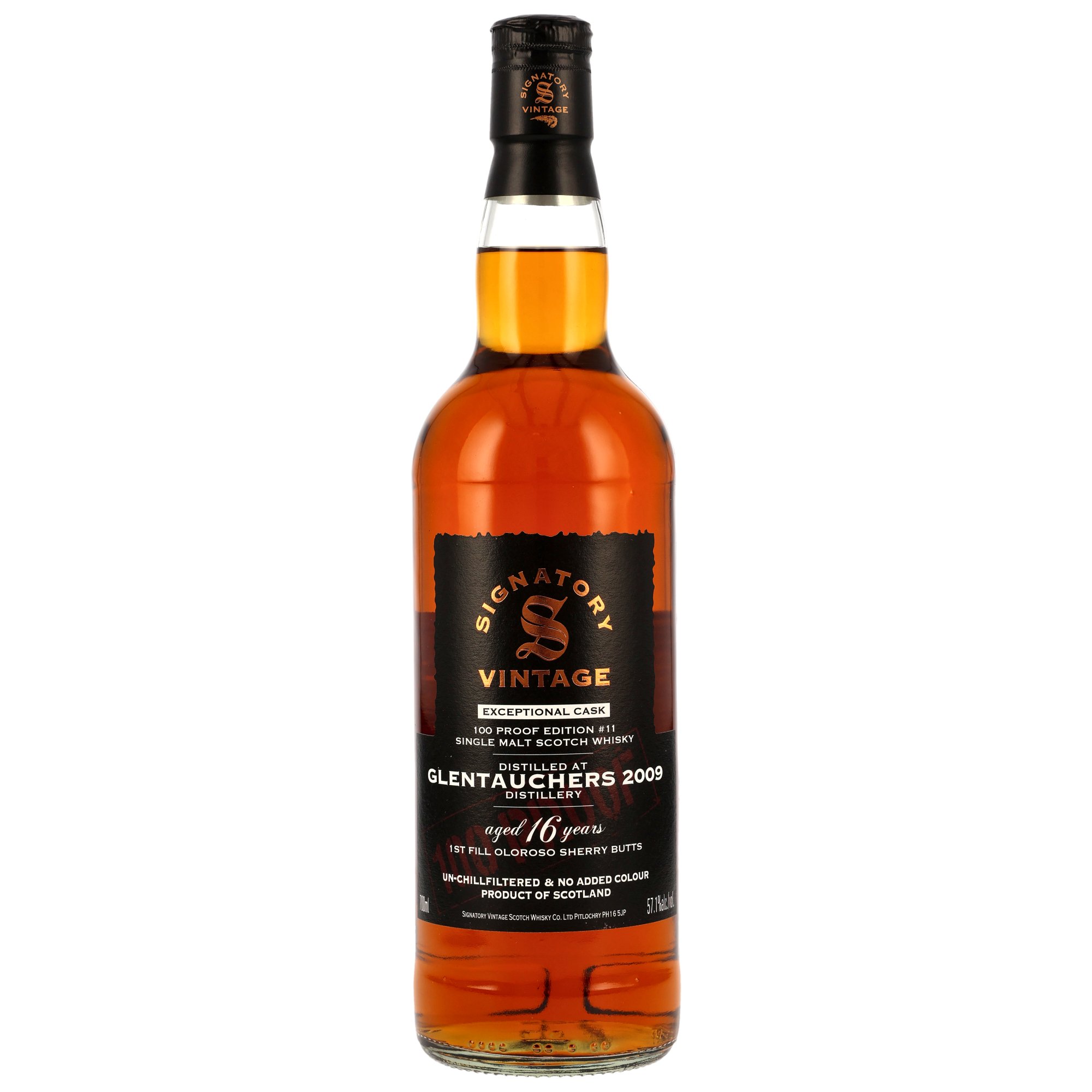 Glentauchers 2009/2025 1st Fill Oloroso Signatory 100 Proof Exceptional Cask Edition #11 57,1% vol.