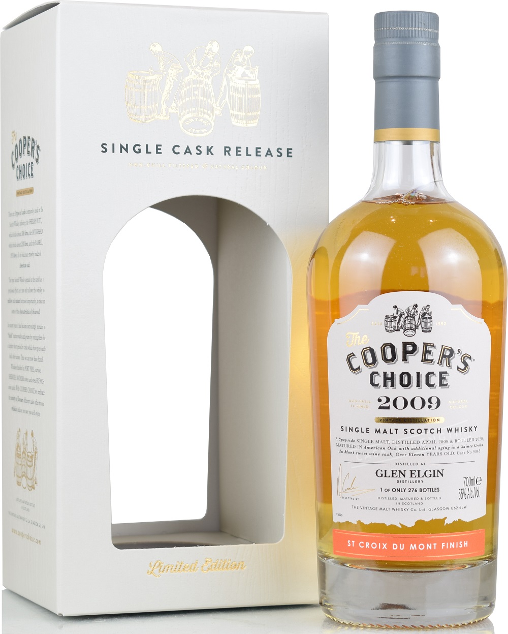 glen_elgin_2009_CC Glen Elgin 11 Jahre 2009/2020 St Croix Du Mont Cask Cooper's Choice 55% vol.