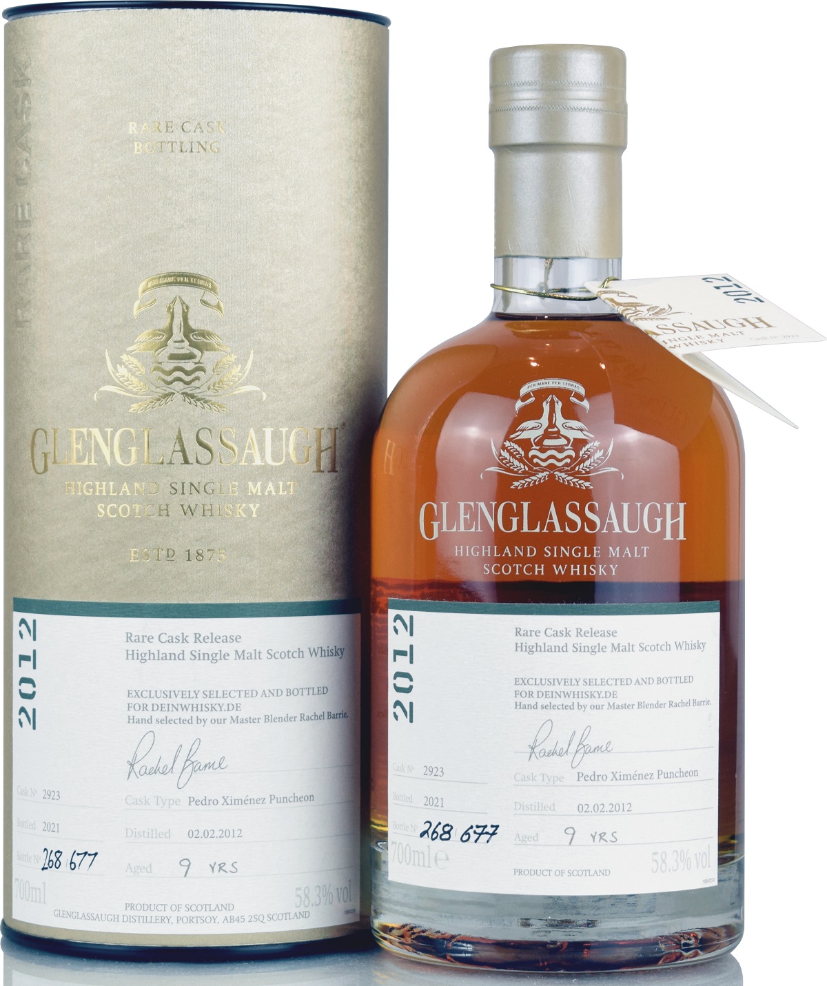 glenglassaugh_2012_kl Glenglassaugh 9 Jahre 2012/2021 PX Sherry Single Cask #2923 for deinwhisky 58,3% vol.