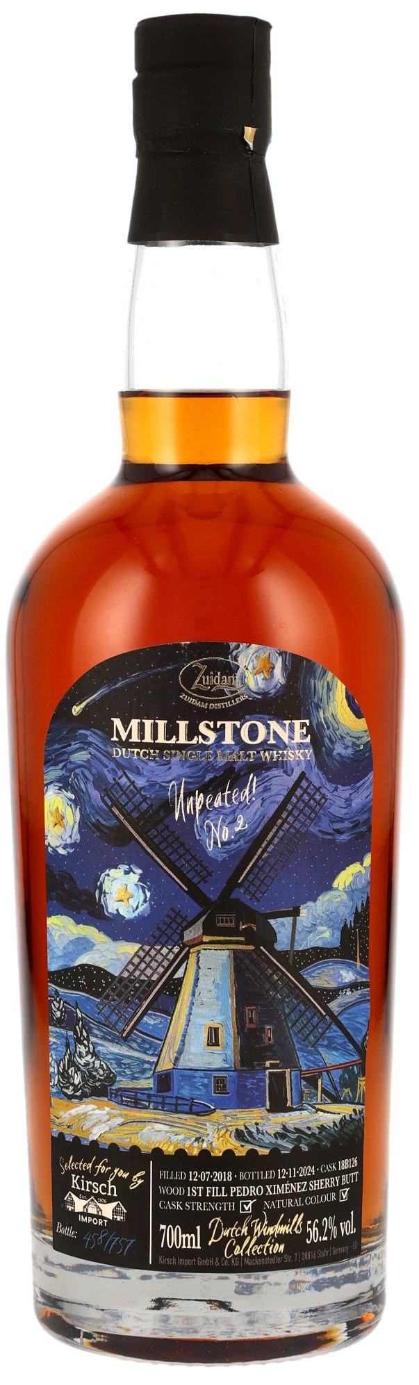Millstone-Unpeated-2018-18B126 Millstone 2018/2024 PX Sherry Cask Dutch Windmills Collection No.2 56,2% vol.