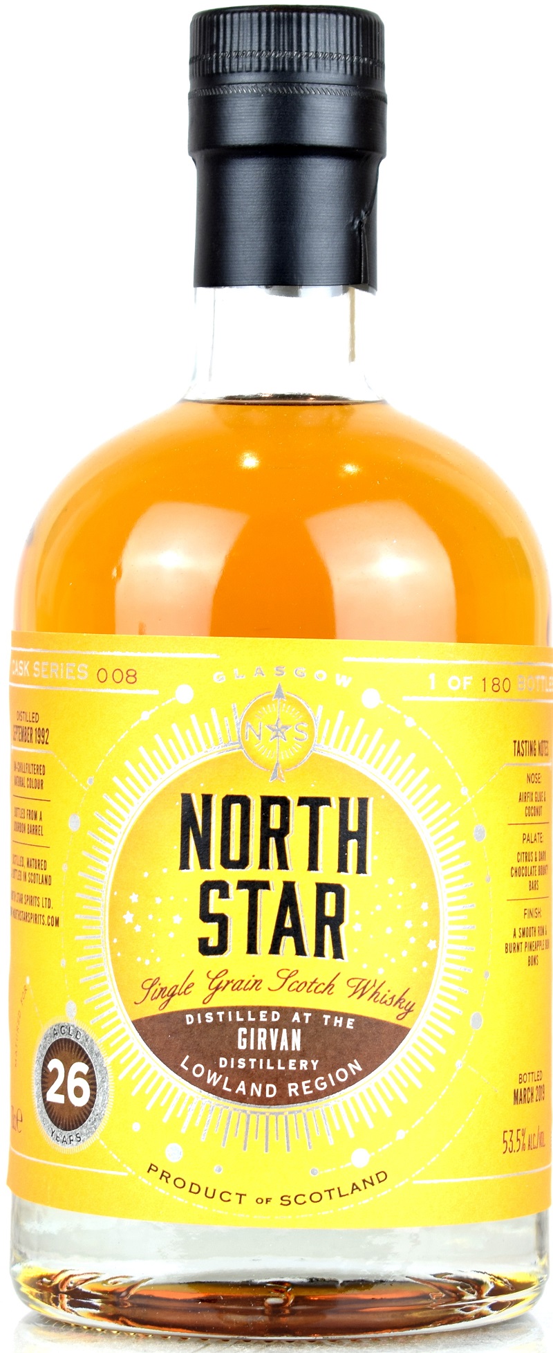 girvan_26_nss Girvan 26 Jahre 1993/2019 North Star Spirits #008 53,5% vol.