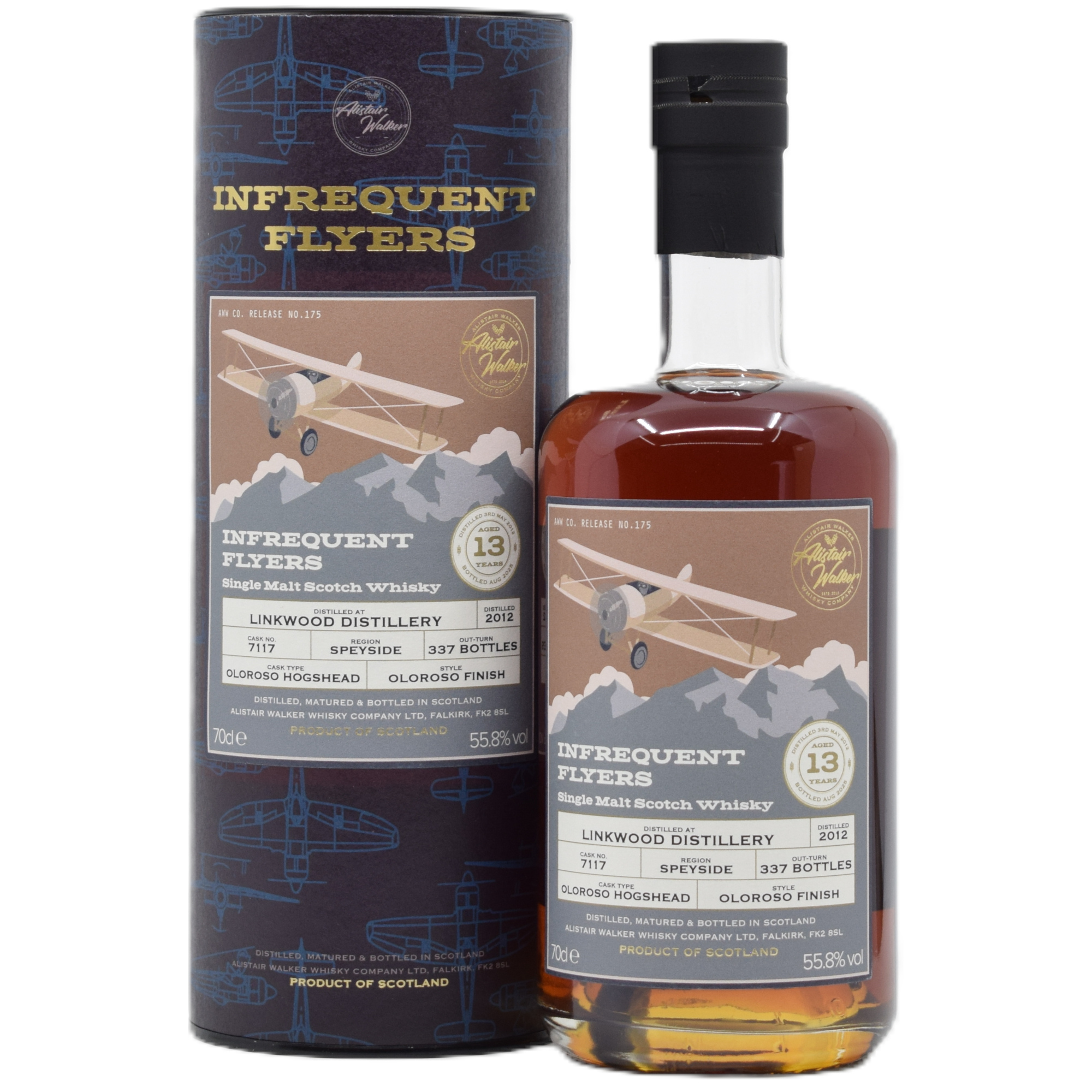 Linkwood 13 Jahre 2012/2025 Oloroso Sherry Alistair Walker Infrequent Flyers 55,8% vol.