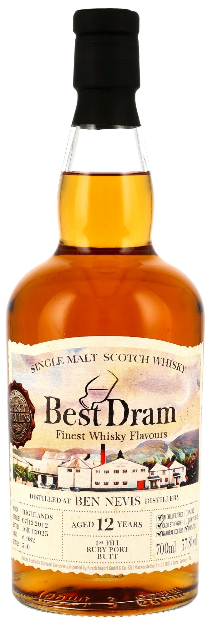 Ben-Nevis-2012-BD Ben Nevis 2012/2025 1st Fill Ruby Port Casks Best Dram 57,8% vol.