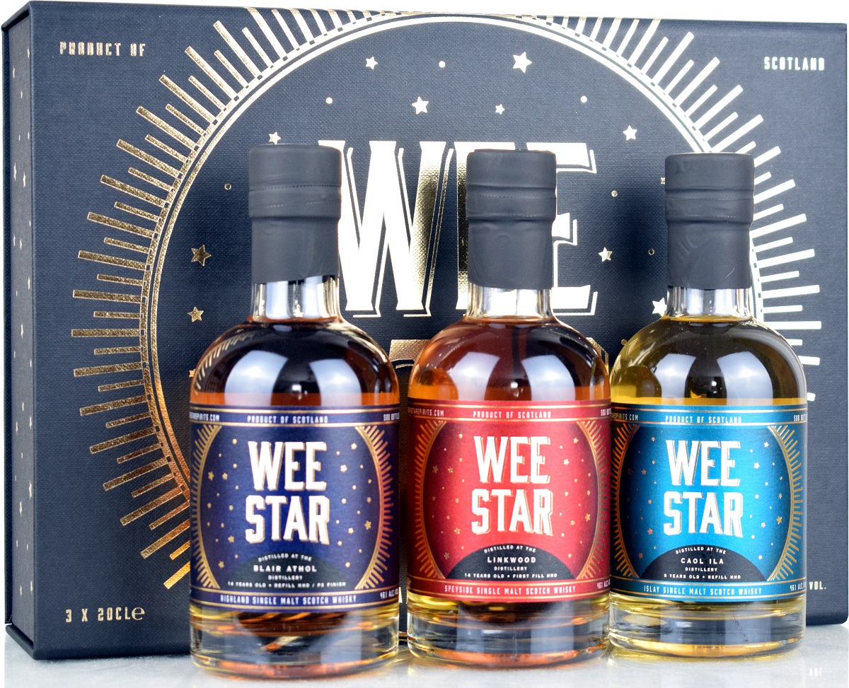 wee_star_nss WEE Star Pack North Star Spirits - Linkwood 2006, Blair Athol 2006, Caol Ila 2012