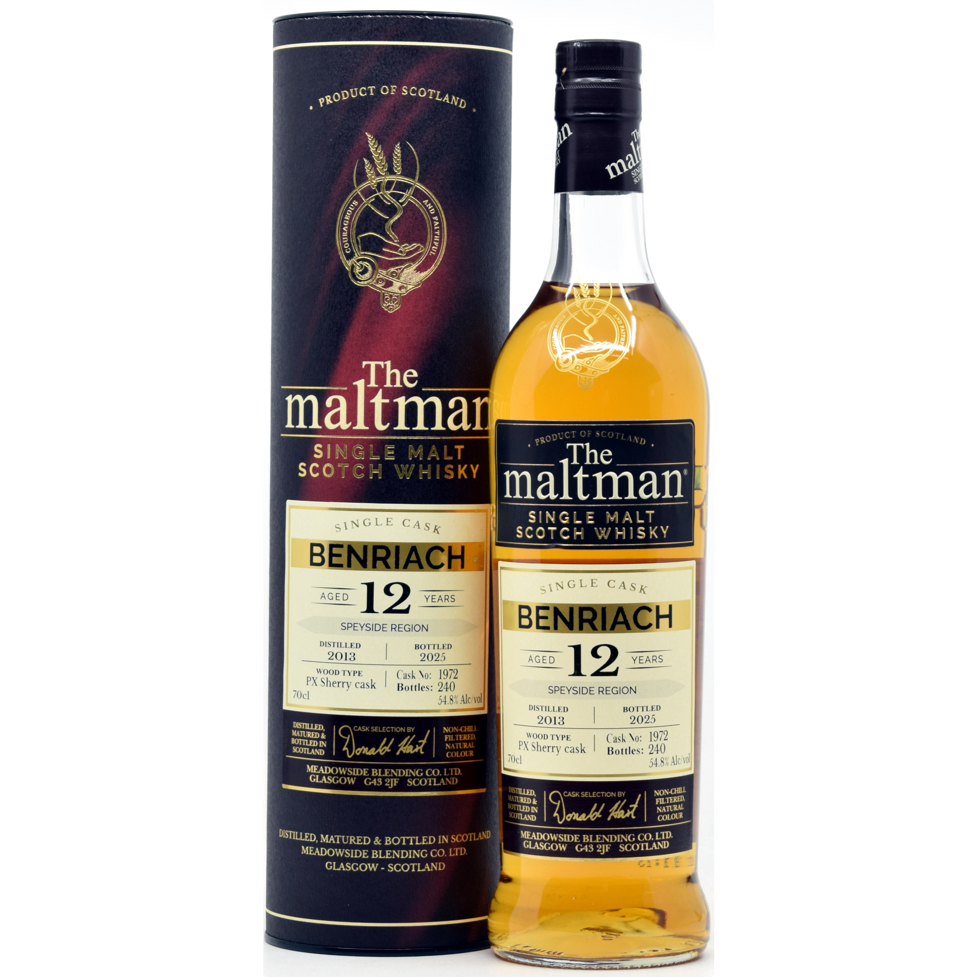Benriach 12 Jahre 2013/2025 PX Sherry Cask The Maltman 54,8% vol.