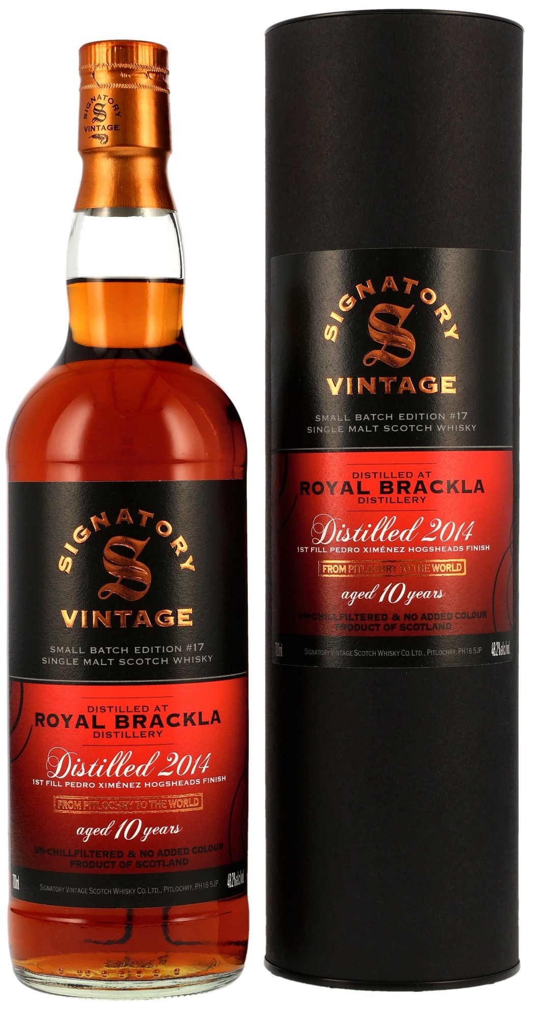 Royal-Brackla-2014_2025 Royal Brackla 2014/2024 PX Sherry Signatory Vintage Small Batch Edition #17 48,2% vol.