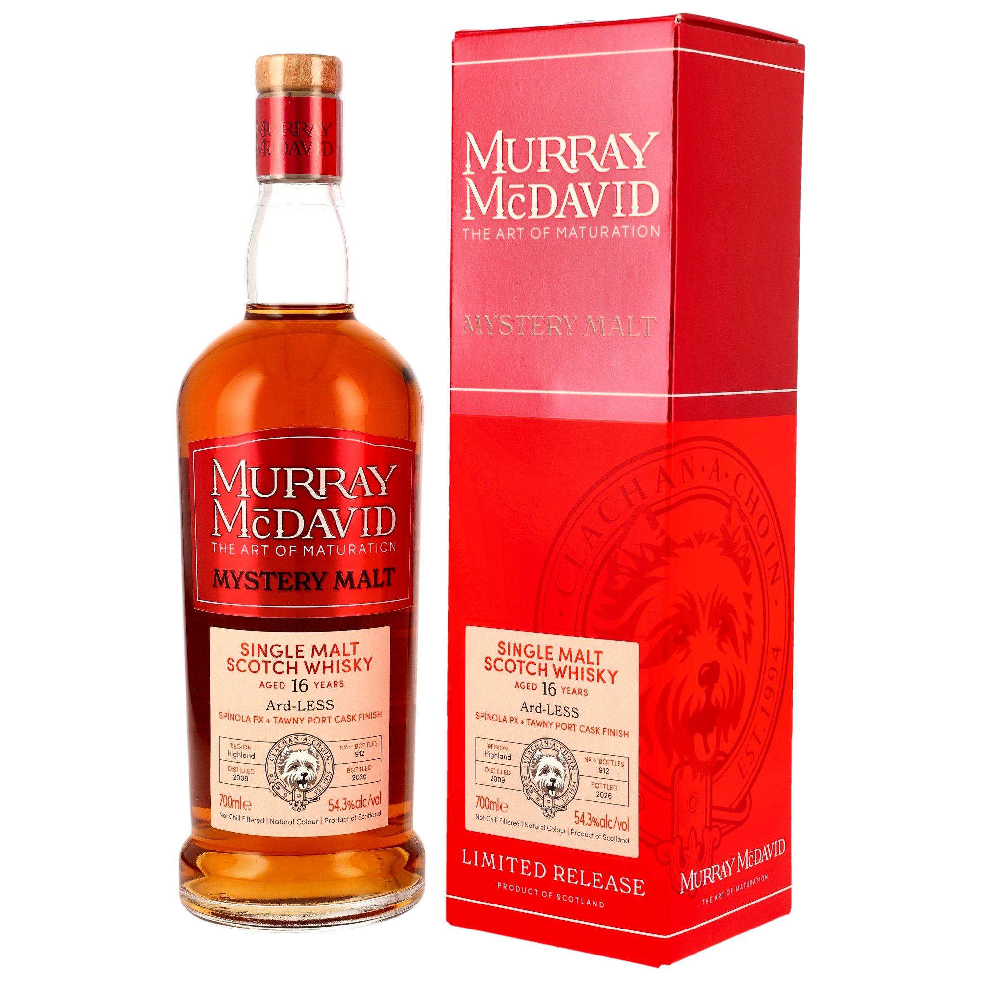 Ard-LESS (unpeated Ardmore) 2009/2026 PX + Tawny Port Murray McDavid 54,3% vol.