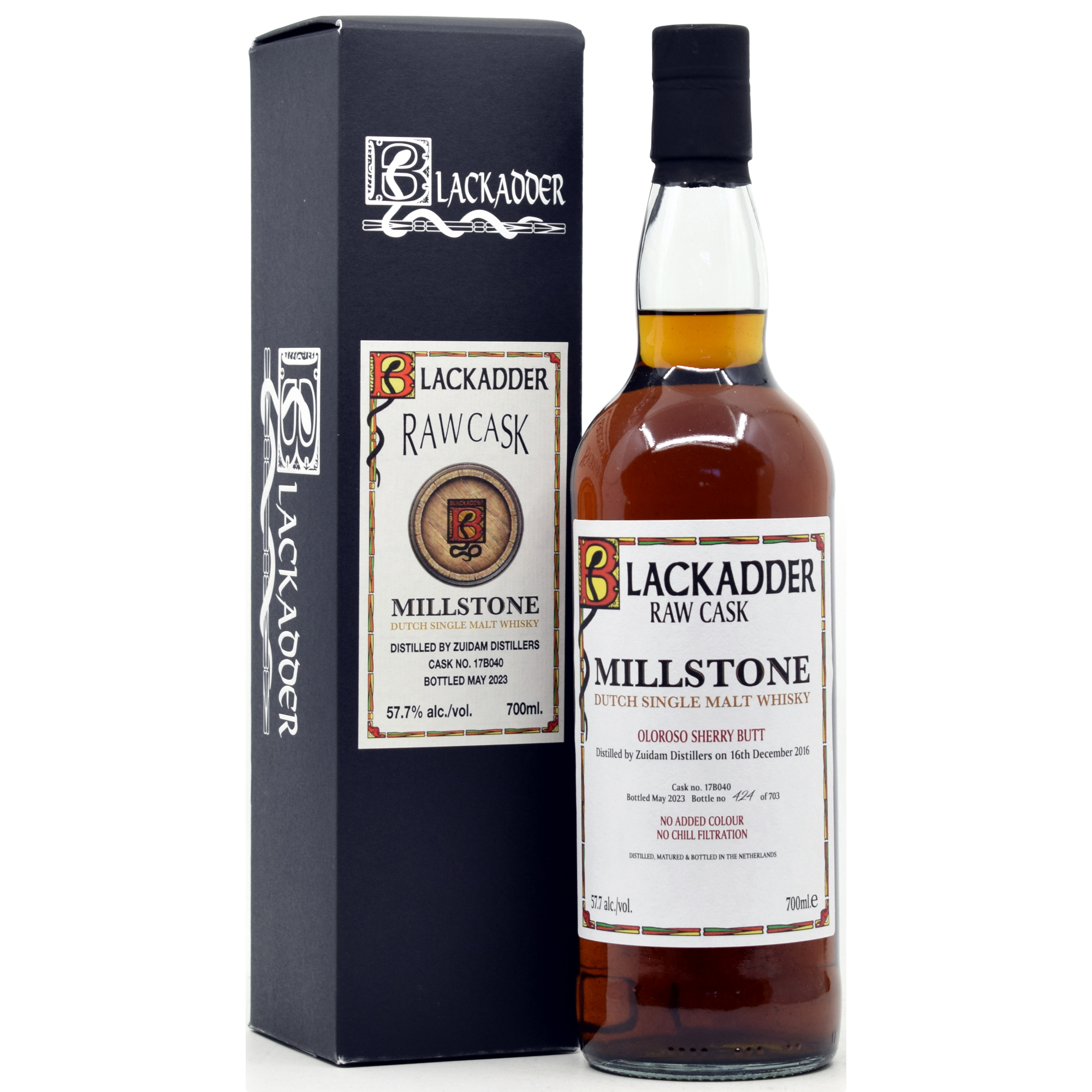 Millstone 2016/2023 Oloroso Sherry Cask #17B040 Blackadder RAW Cask 57,7% vol.
